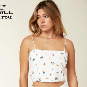 NWOT O’Neill Kimrey Top Linen Crop